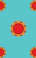 A red circle with yellow dots on a blue background vector