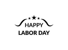 Happy labor day text, Vector Illustration. Labor day logo template vector. Happy usa labor day background illustration.