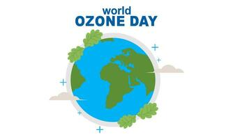 Hand drawn world ozone day background vector