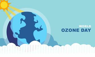 Hand drawn world ozone day background vector