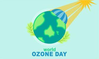 Hand drawn world ozone day background vector