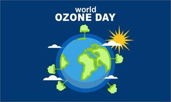 mano dibujado mundo ozono día antecedentes vector