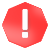 rouge exclamation point icône sur transparent Contexte png