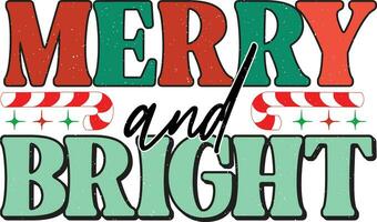 Retro Christmas Quotes Vector Design