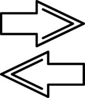 Left Right line icon vector