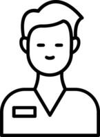 User line icon vector