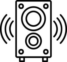 icono de línea de altavoz vector