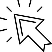 Cursor line icon vector