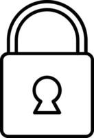 Lock Line Icon vector