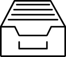 Archive line icon vector