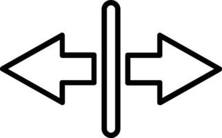separación línea icono vector