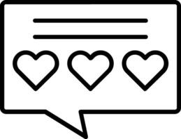Comment line icon vector