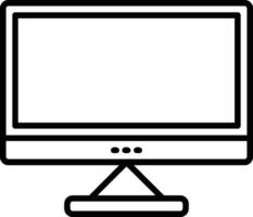 icono de línea de monitor vector