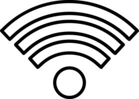 icono de línea wifi vector