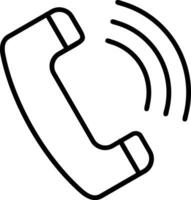 Phone Call line icon vector