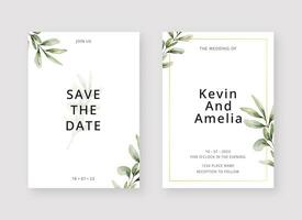 Invitation card template. Set of wedding invitation card template design. Vector decorative design background.