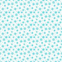 Seamless snowfall Christmas background. Repeating blue pattern with falling ice snowflakes vector