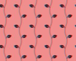 Branch and Leaf Seamless Pattern with Risograph Style Trends for Printing Needs, Wallpaper Background vector