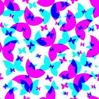 Butterfly Seamless Pattern with Risograph Style Trends for Printing Needs, Wallpaper Background vector