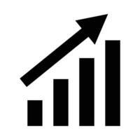 Bar Chart Vector Glyph Icon For Personal And Commercial Use.