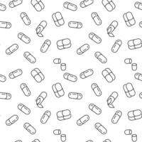 Pills for Treatment Seamless Pattern for Printing and Wrapping vector