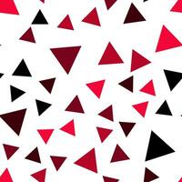 Geometric seamless pattern of red, dark brown and black triangles for textile, paper and other surfaces vector