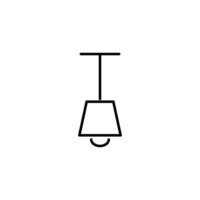 Lamp Minimalistic Outline Icon for Shops and Stores. Perfect for web sites, books, stores, shops. Editable stroke in minimalistic outline style vector