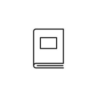 Simple Book Vector Line Icon for Adverts. Perfect for web sites, books, stores, shops. Editable stroke in minimalistic outline style