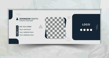 Minimal Email Signature Design vector