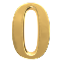 gold number 0 png