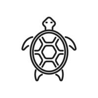 turtle icon vector in line style