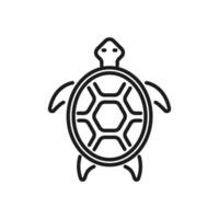 turtle icon vector in line style