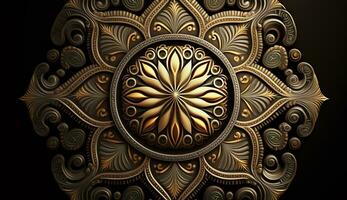 Islamic realistic pattern free photo, Ai Generative photo