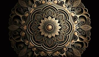 Islamic realistic pattern free photo, Ai Generative photo