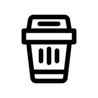 basura línea icono. vector icono para tu sitio web, móvil, presentación, y logo diseño.