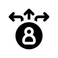 job direction glyph icon. vector icon for your website, mobile, presentation, and logo design.