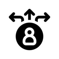 job direction glyph icon. vector icon for your website, mobile, presentation, and logo design.