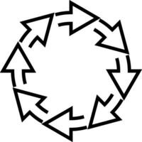 Sign reload refresh icon spinning 8 arrows circle renewable update vector