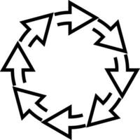 Sign reload refresh icon spinning 8 arrows circle renewable update vector