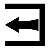 Exit icon, out arrow, exit sign, log out arrow vector