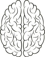 cerebro firmar icono giro mente información y conocimiento vector