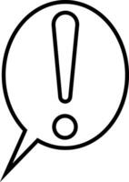 Exclamation mark speech bubble for chat attention emphasis and danger vector