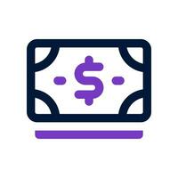 dinero dúo tono icono. vector icono para tu sitio web, móvil, presentación, y logo diseño.