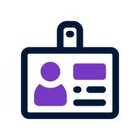 id card duo tone icon. vector icon for your website, mobile, presentation, and logo design.