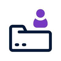 folder duo tone icon. vector icon for your website, mobile, presentation, and logo design.