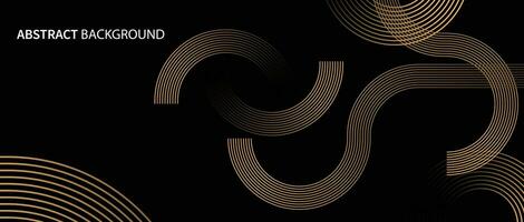 modern line gradient background. Trendy bright circle lines design. abstract glowing circle lines on dark background. Suit for poster, cover, banner, brochure, website vector