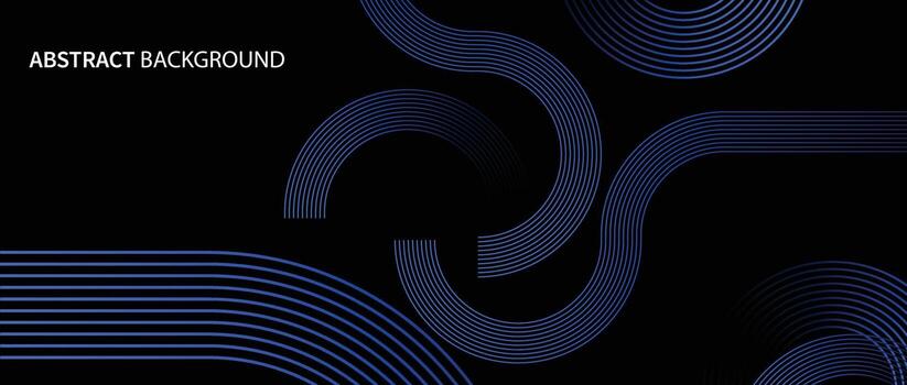 abstract blue wave background. Blue minimal round lines abstract background. Thin line wavy abstract vector background. Curve wave seamless pattern. Line art striped graphic template