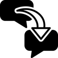 solid icon for respond vector