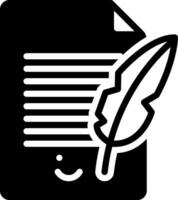 solid icon for poetry vector