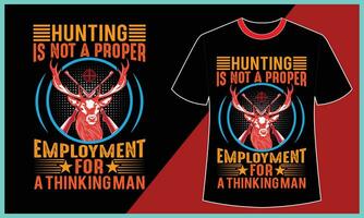 Deer Hunting t-shirt design. vector